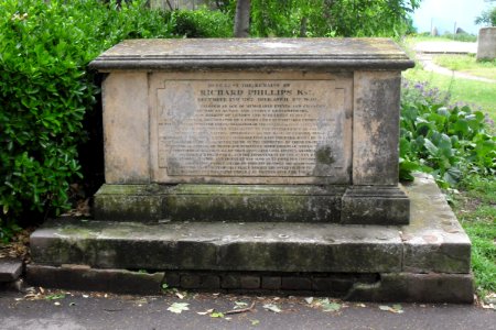 Grave of Sir Richard Phillips (1767–1840), St Nicholas' Western Burial Ground, Brighton