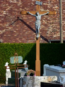 Graveron-Sémerville (Eure, Fr) croix de cimetière à Graveron