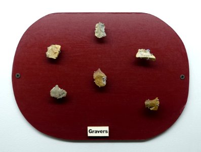 Gravers - Paleo-Indian collection - Robbins Museum - Middleborough, Massachusetts - DSC03770