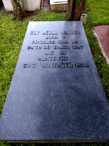 Grave of Roy Asbul Walker, British Cemetery Montevideo
