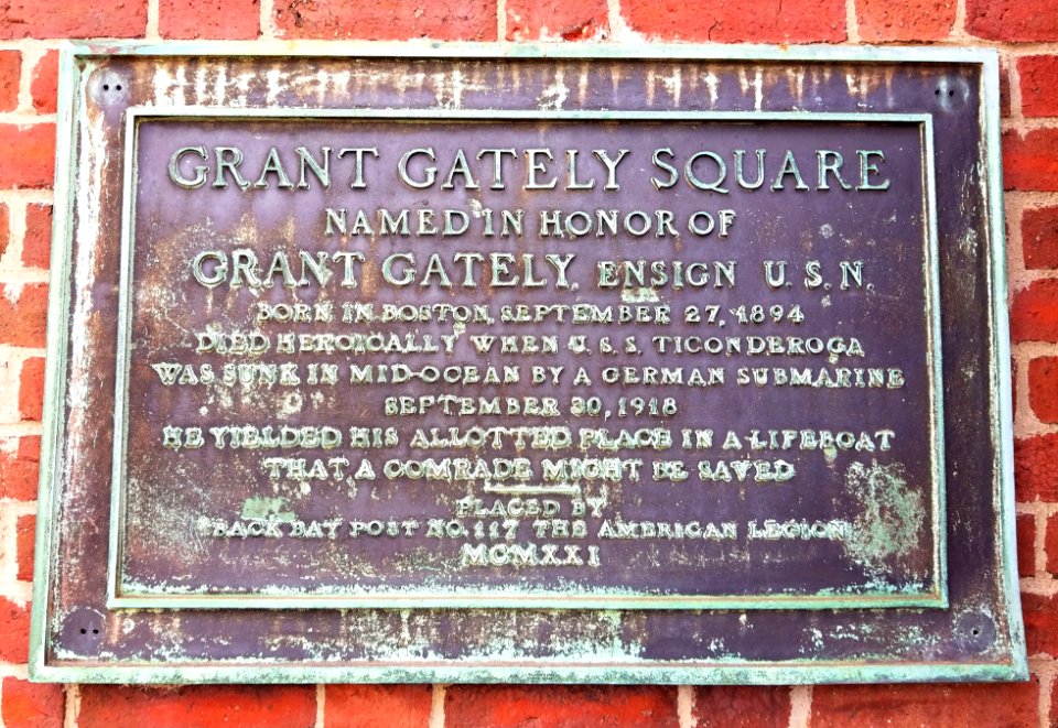 Grant Gately Square plaque - Boston, MA - 20180922 171302