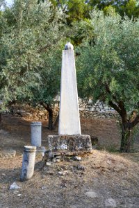 Gravestone of Sosibius at Kerameikos Cemetery on July 17, 2020