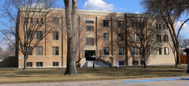 Grant County, Kansas courthouse from W 3