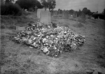 Grave with funeral flowers (1293448)