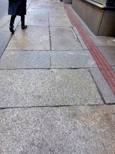 Granite sidewalk, Boston Mass