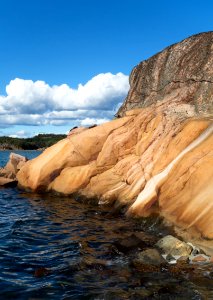 Granite cliff with feldspar crystals in Loddebo 4 photo
