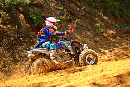 Quad race motorcycle sport sport vehicle photo