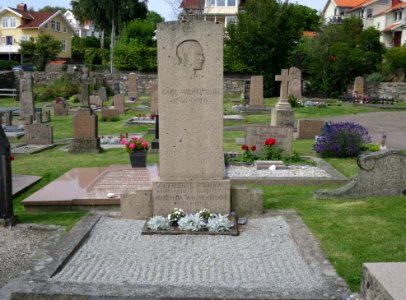 Grave of Carl Wilhelmson, Fiskebäckskil, Sweden