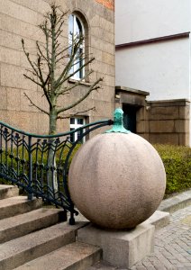 Granite orb at Viborg Private Realskole