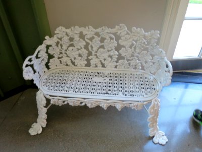 Grapevine Settee, cast iron, Kramer Brothers Foundry photo