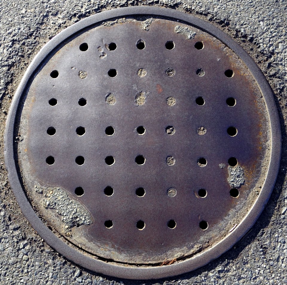 Grid of holes - Arlington, MA - DSC05442