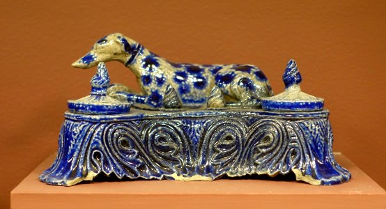 Greyhound inkwell, Julius Norton, 1840-1842 - Bennington Museum - Bennington, VT - DSC08956