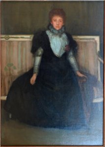 Green and Violet (Mrs. Walter Sickert), by James Abbott McNeill Whistler, 1893-1894, oil on canvas - Fogg Art Museum, Harvard University - DSC01182