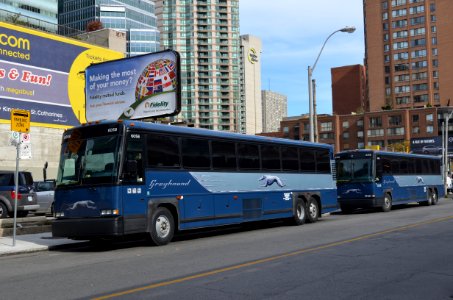 Greyhound Canada 6058 and 6356 in Toronto