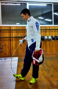 Greek Epee Fencers. Agapitos Papadimitriou