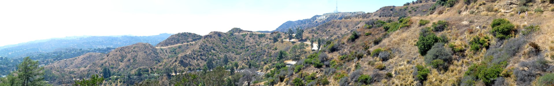 Griffith Park panorama with Mt Lee