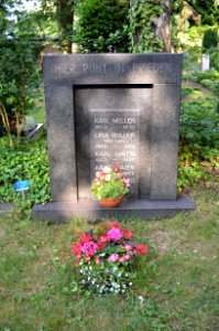 Griesheim, Friedhof, Grab E 161 Müller