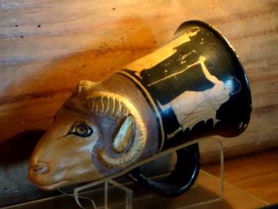 Greek rhyton in Library - Hearst Castle - DSC06807
