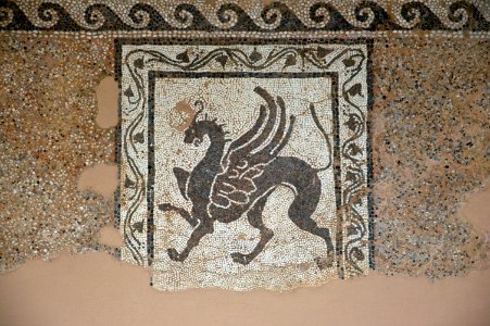 Griffin mosaic Rhodes museum photo