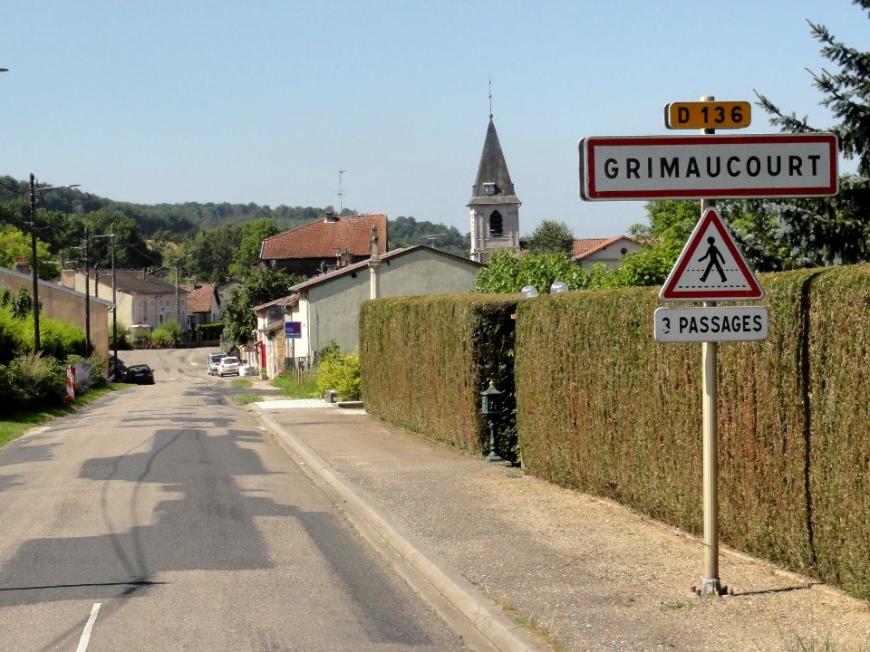 Grimaucourt-près-Sampigny (Meuse) city limit sign