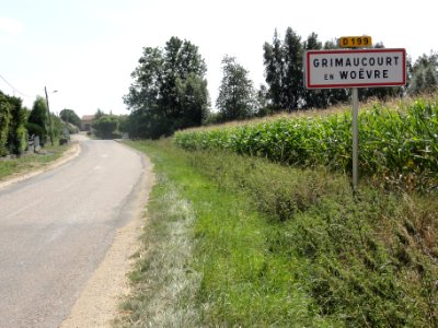 Grimaucourt-en-Woëvre (Meuse) city limit sign