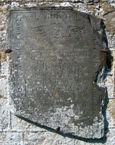 Gravestone of Barbara Brown at St Kew church