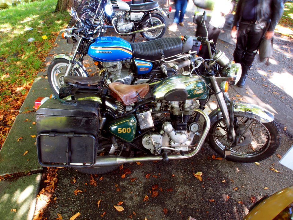 Green Royal Enfield 500 pic3