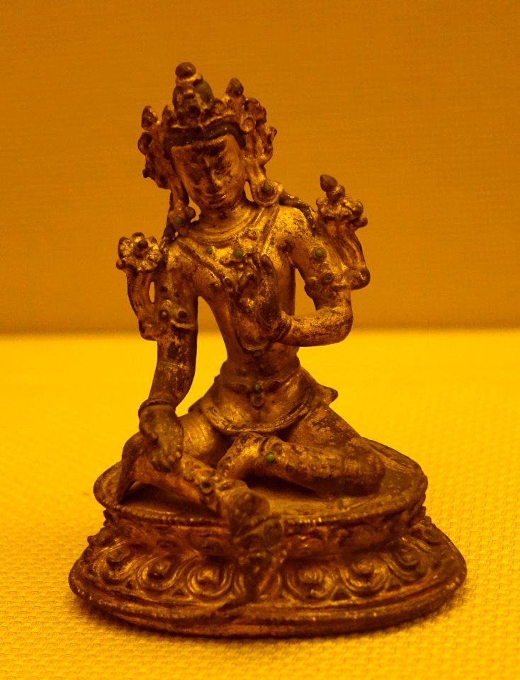 Green Tara, Tibet, 1644-1911 AD, gilt copper - Sichuan Provincial Museum - Chengdu, China - DSC04344