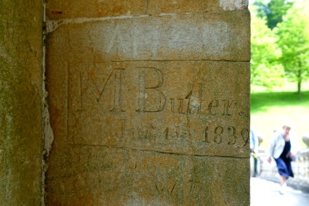 Graffiti on the Palladian Bridge - Prior Park - Bath, England - DSC09817
