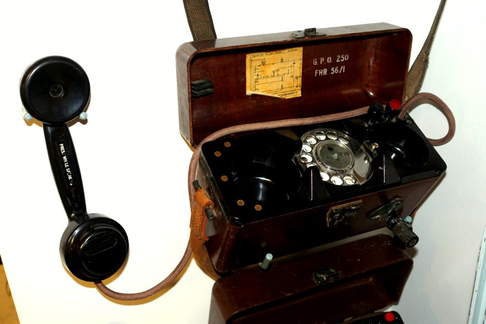 GPO 250 linesman's telephone - Telephone Museum - Waltham, Massachusetts - DSC08246