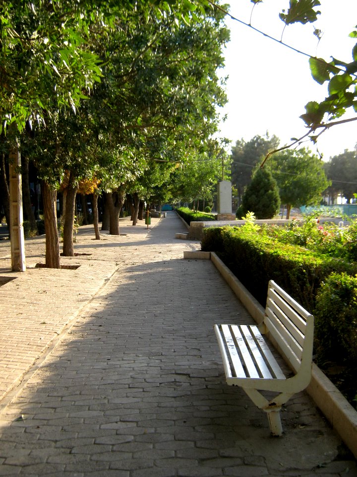 Green space - tree - sidewalk - omar khayyam planetarium - Nishapur 11