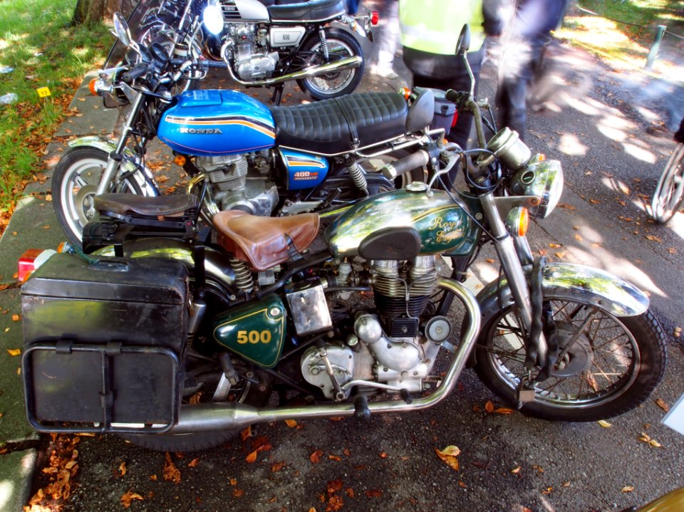 Green Royal Enfield 500 pic1