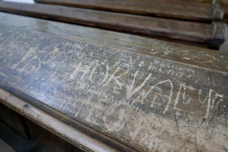 Graffiti in Chapel of Saint Andrew (Hukvaldy) 01