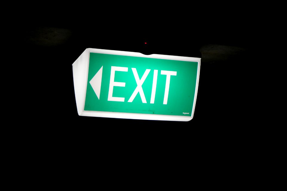 Green Luminous Exit Sign 001