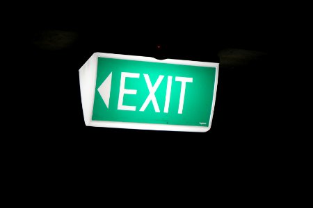 Green Luminous Exit Sign 001