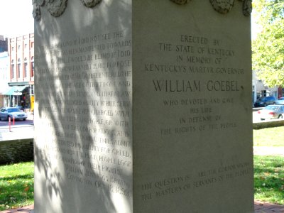 Governor William Goebel by Charles Henry Niehaus - Frankfort, Kentucky - DSC09279