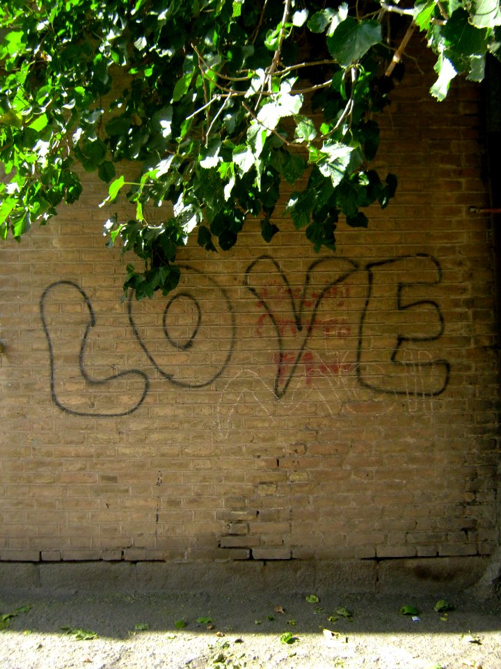 Grafitti - LOVE - Wall of a school - behesht st - Nishapur 1