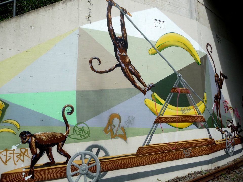 Graffiti on Nordbahntrasse in Wuppertal 02