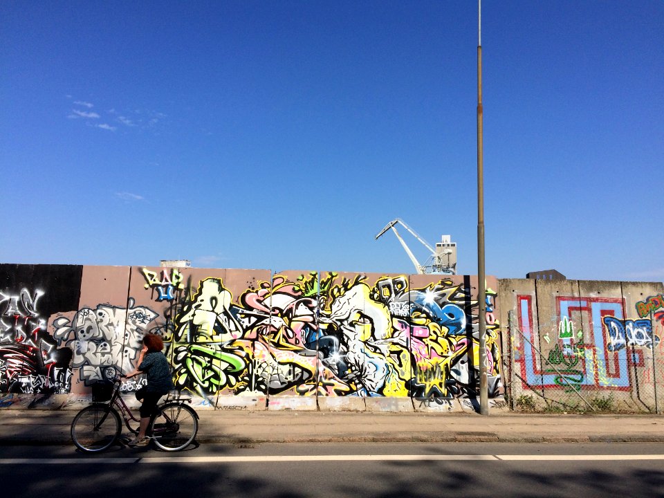 Graffiti wall at Odense habour