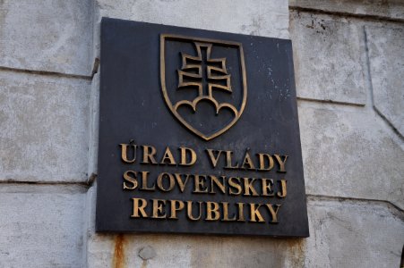 Government Office (Úrad vlády) sign, Bratislava photo