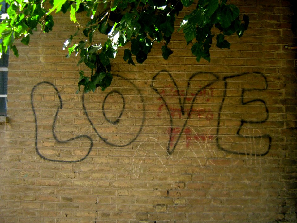 Grafitti - LOVE - Wall of a school - behesht st - Nishapur 2