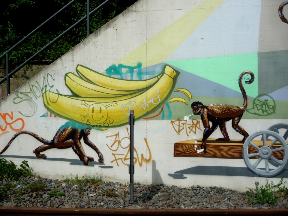 Graffiti on Nordbahntrasse in Wuppertal 01