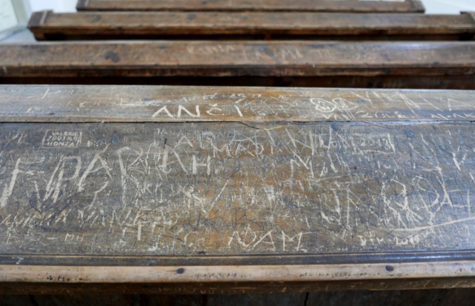 Graffiti in Chapel of Saint Andrew (Hukvaldy) 02