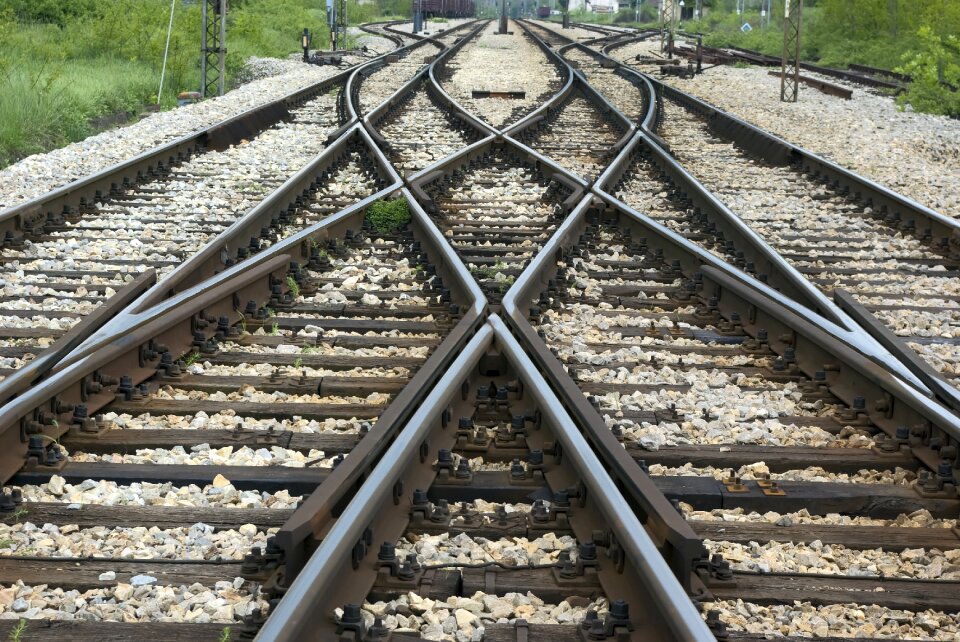 Railroad crossroads track