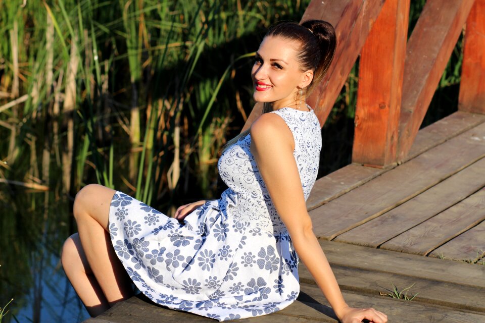 Dress blonde smile