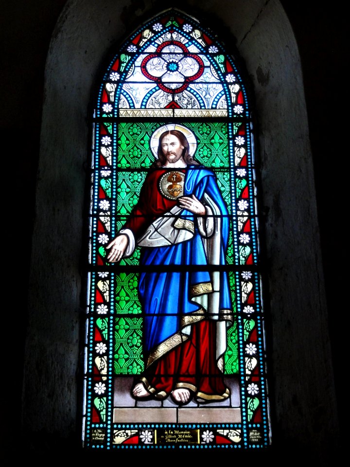 Gouttières (Puy-de-Dôme) église, vitrail 02