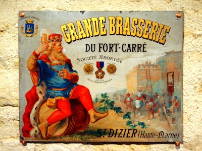 Grande Brasserie du Fort-Carré, St Dizier, enamel sign