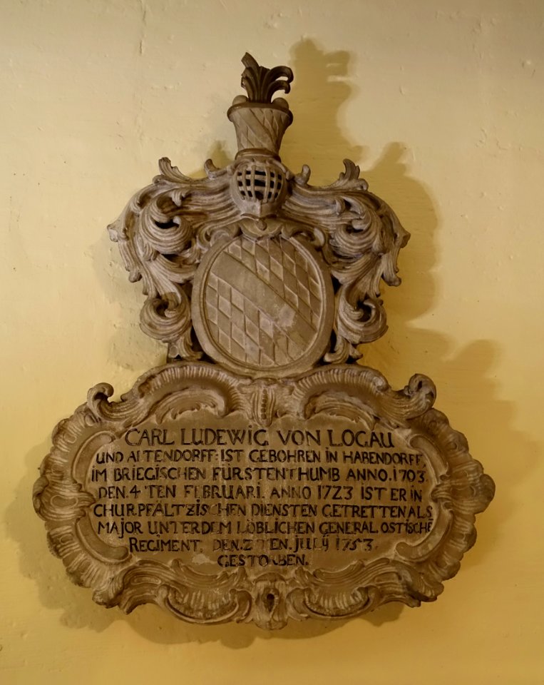Grabmal, Carl Ludewig von Logau - Providenzkirche - Heidelberg, Germany - DSC01542