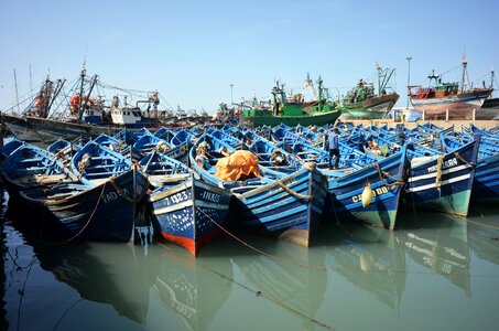 Boats port morocco essaouira photo