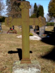 Grabkreuz auf dem Friedhof von Gillersdorf